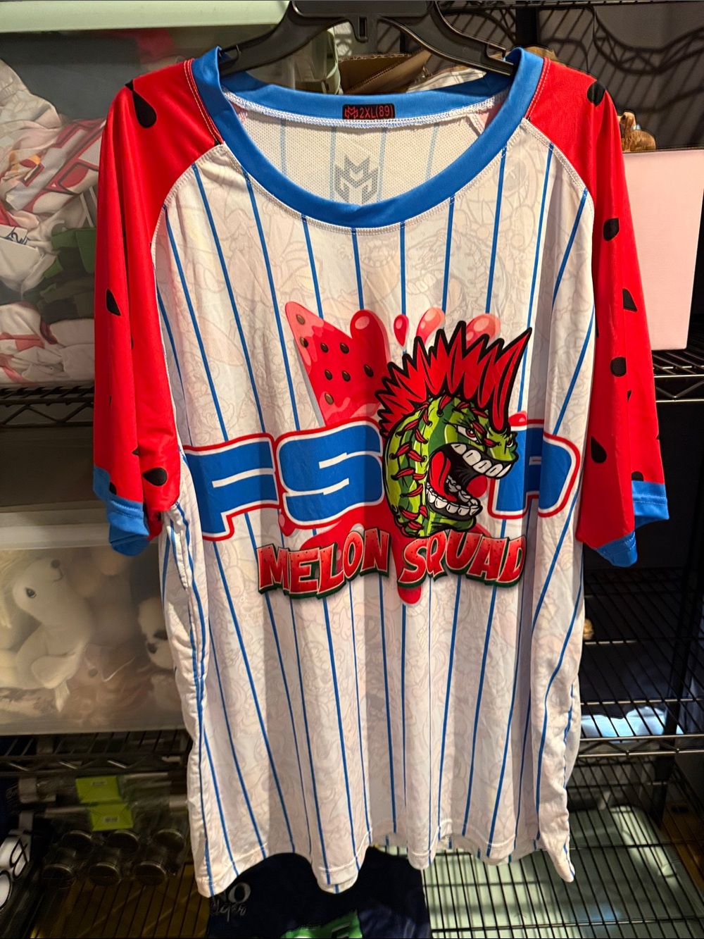 FSG Melon Squad Graphic Jersey Tee - White, Red, Blue
